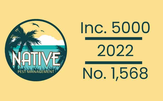 Native Pest Management åpner Tallahassee Branch, gjør Inc. Liste 5000